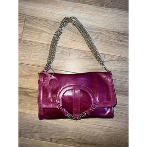 Elly Clay NYC Crissy Clutch Magenta Bag